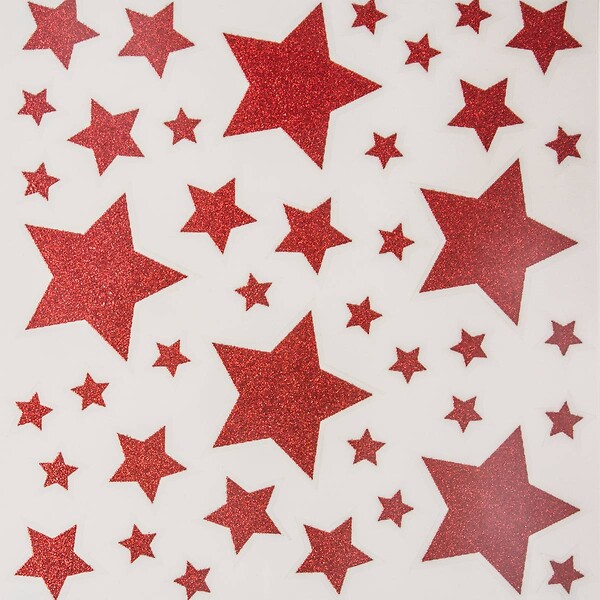 FEERIC LIGHTS & CHRISTMAS - Déco vitre pailleté étoile 30X32 - large