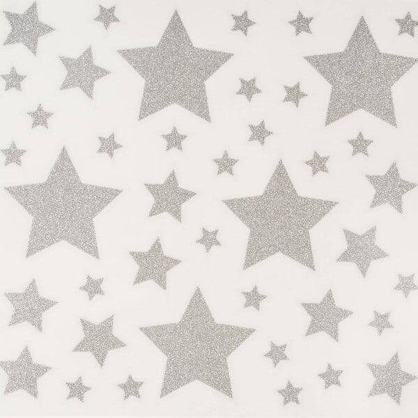 FEERIC LIGHTS & CHRISTMAS - Déco vitre pailleté étoile 30X32 - large