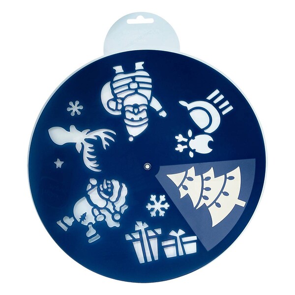 FEERIC LIGHTS & CHRISTMAS - Pochoir rotatif en PVC D30cm 3 assortiments - large