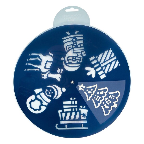 FEERIC LIGHTS & CHRISTMAS - Pochoir rotatif en PVC D30cm 3 assortiments - large