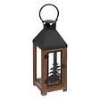 FEERIC LIGHTS & CHRISTMAS - LANTERNE BOIS SAPIN METAL X2 - vignette