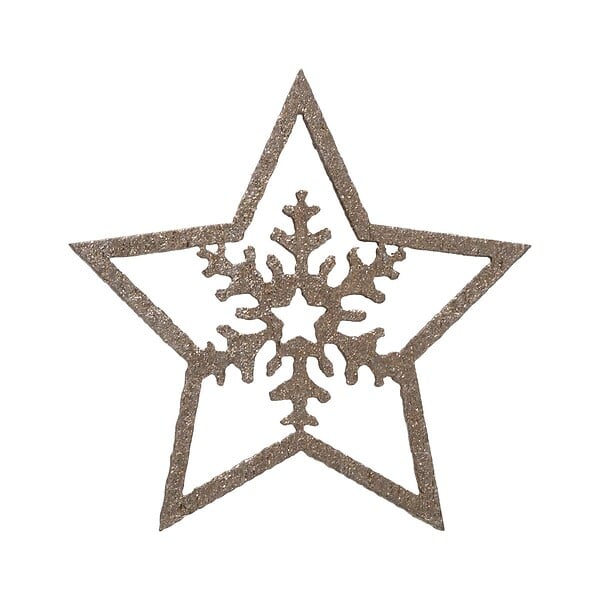 FEERIC LIGHTS & CHRISTMAS - Accessoires Bocal Étoile Bois x 100 Or - large