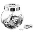 FEERIC LIGHTS & CHRISTMAS - Confettis brillants argents en bocal - vignette
