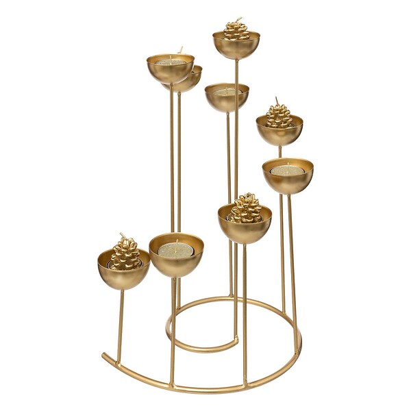 FEERIC LIGHTS & CHRISTMAS - Photophore spirale 8 bougies 35cm - large