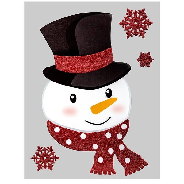 FEERIC LIGHTS & CHRISTMAS - Sticker Père Noel/Bonhomme de Neige - large