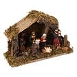 FEERIC LIGHTS & CHRISTMAS - Crèche de Noël à LED avec 7 santons 20x13cm résine et bois - vignette