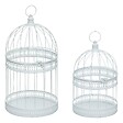 FEERIC LIGHTS & CHRISTMAS - CAGE OISEAU METAL BLANC X2 - vignette