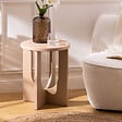 ATMOSPHERA - Table d’appoint "Bloom" noisette 50,540x40cm - vignette