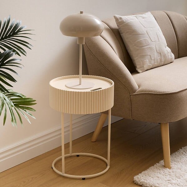 ATMOSPHERA - Table d'appoint Juna beige 33x33x48cm - large