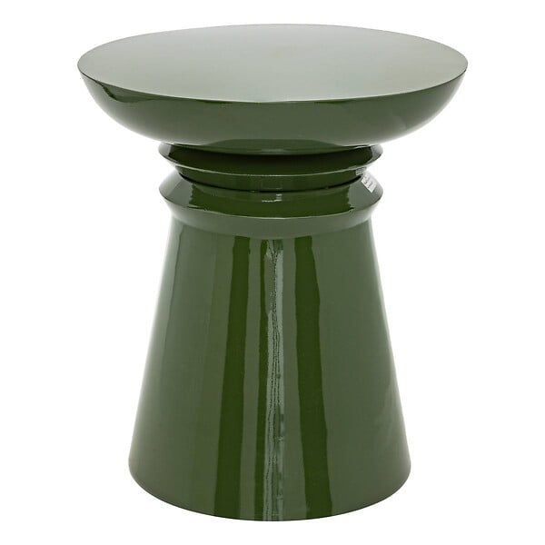 ATMOSPHERA - Table d'appoint totem Jaya métal vert D38cm - large
