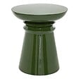 ATMOSPHERA - Table d'appoint totem Jaya métal vert D38cm - vignette