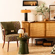 ATMOSPHERA - Table d'appoint totem Jaya métal vert D38cm - vignette