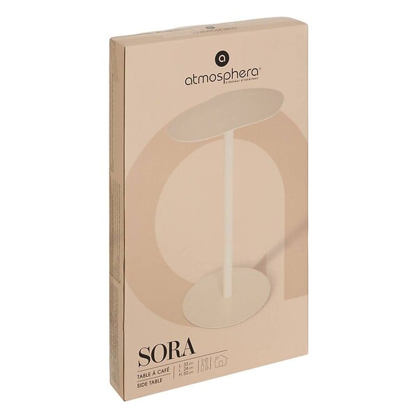 ATMOSPHERA - Table d'appoint Sora beige 33x24x50cm - large