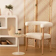 ATMOSPHERA - Table d'appoint Celen travertin blanc 40x45cm - vignette
