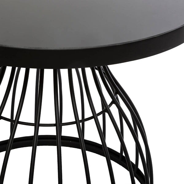 ATMOSPHERA - Table d'appoint "Kushi" noir D55cm - large