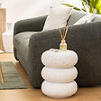ATMOSPHERA - Table d’appoint "Stoneto" blanc 43x35x35cm - vignette