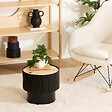 ATMOSPHERA - Table à café "Enola" en placage frêne D38,5cm noir - vignette