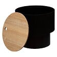 ATMOSPHERA - Table à café "Enola" en placage frêne D38,5cm noir - vignette