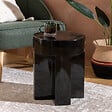 ATMOSPHERA - Table d’appoint "Kriz" noir 41x34x34cm - vignette