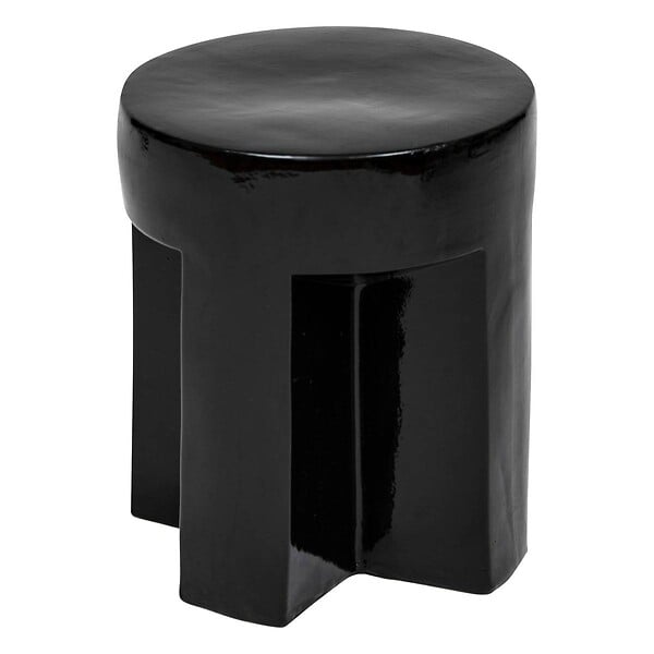 ATMOSPHERA - Table d’appoint "Kriz" noir 41x34x34cm - large