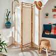 ATMOSPHERA - Paravent "Kalel" bambou blanc 170x135,5x3cm - vignette