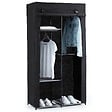 5 FIVE SIMPLY SMART - Armoire penderie modulable tissu noir - vignette