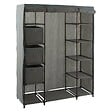 5 FIVE SIMPLY SMART - Armoire penderie 3 boîtes tissu gris anthracite - vignette