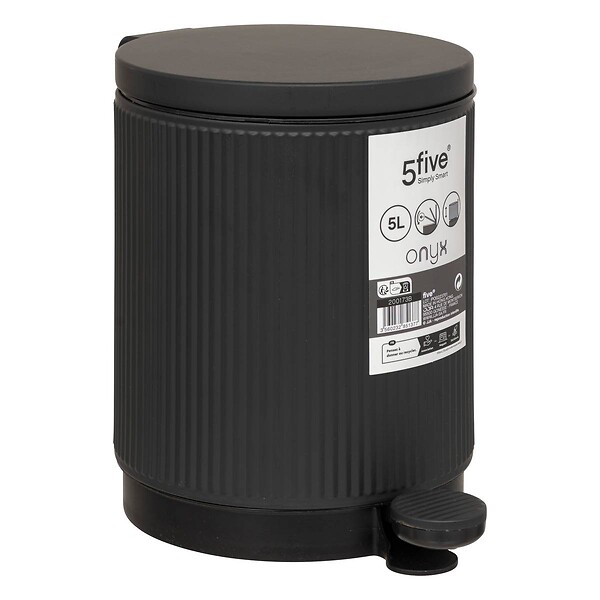 5 FIVE SIMPLY SMART - Poubelle "Onyx" 5L ardoise - large