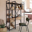 ATMOSPHERA - Bibliothèque "Edena" acacia et métal 45x180cm - vignette