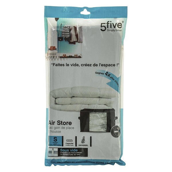 5 FIVE SIMPLY SMART - Housse rangement sous vide 40x40x15cm "Air-Store" - large