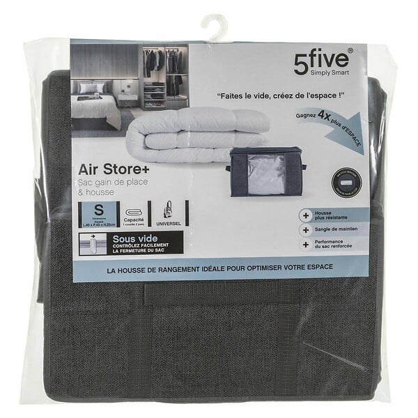 5 FIVE SIMPLY SMART - Housse rangement sous vide 40x40x25cm "Air-Store" - large
