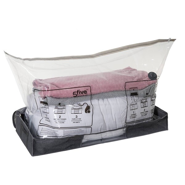 5 FIVE SIMPLY SMART - Housse rangement sous videLit 100x45x15cm "Air-Store +" - large