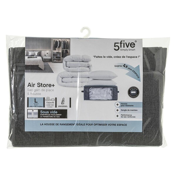 5 FIVE SIMPLY SMART - Housse rangement sous vide 60x45x25cm "Air-Store" - large
