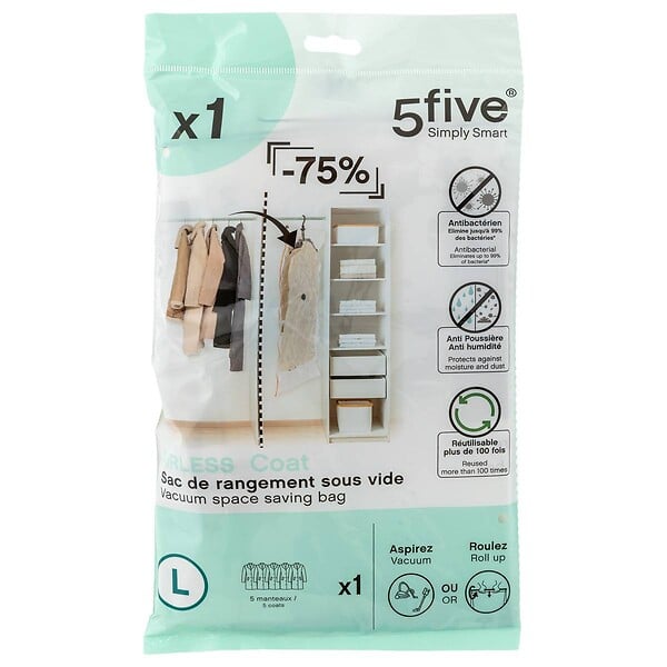 5 FIVE SIMPLY SMART - Sac compresseur 160x70cm "Air-Coat" - large