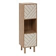 5 FIVE SIMPLY SMART - Etagère 3 cases 2 portes Mix'N'Match bois et motif rayé - vignette
