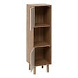 5 FIVE SIMPLY SMART - Etagère 3 cases 2 portes Mix'N'Match bois et motif rayé - vignette