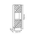 5 FIVE SIMPLY SMART - Etagère 3 cases 2 portes Mix'N'Match bois et motif rayé - vignette