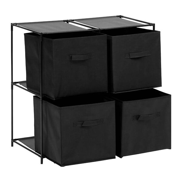 5 FIVE SIMPLY SMART - Etagère 2 niveaux Mix'n Modul noir - large