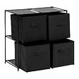 5 FIVE SIMPLY SMART - Etagère 2 niveaux Mix'n Modul noir - vignette