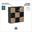5 FIVE SIMPLY SMART - Étagère "Mix'n'door" 9 cases effet bois et noir 100,5x32cm - vignette