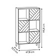 5 FIVE SIMPLY SMART - Etagère 6 cases Mix'N'Match bois et motif rayé - vignette
