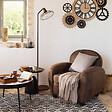 ATMOSPHERA - Fauteuil club "Stanis" effet cuir marron - vignette