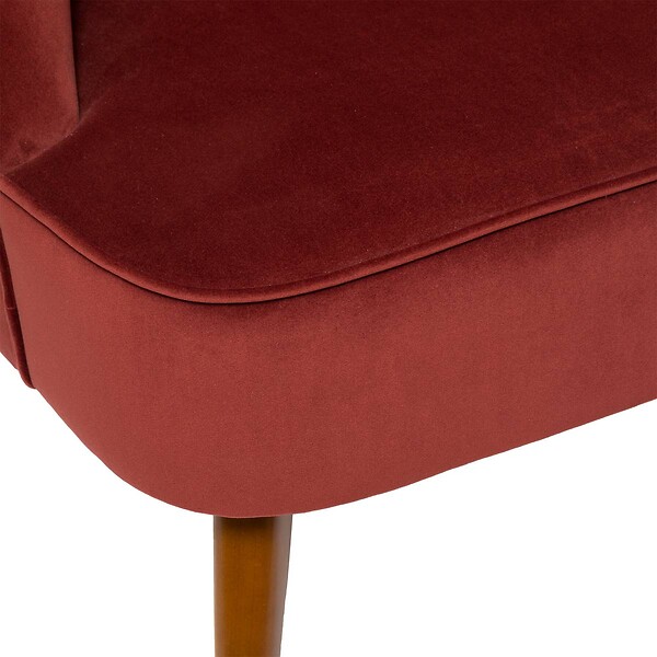ATMOSPHERA - Fauteuil "Naova" velours rose terracotta - large