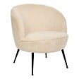 ATMOSPHERA - Fauteuil Tildae en Tissu Creme Côtelé L69xl63xH71 cm - vignette