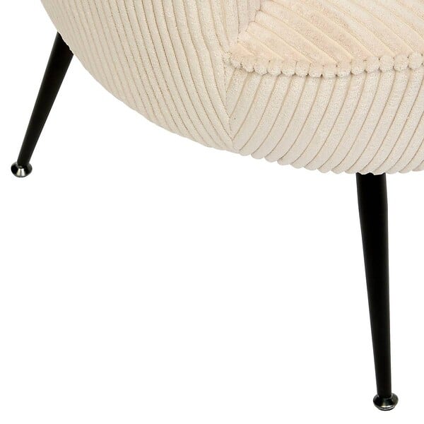 ATMOSPHERA - Fauteuil Tildae en Tissu Creme Côtelé L69xl63xH71 cm - large