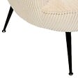 ATMOSPHERA - Fauteuil Tildae en Tissu Creme Côtelé L69xl63xH71 cm - vignette