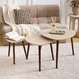 ATMOSPHERA - Canapé Miroa 2 Places 130x92x68 cm en Tissu Beige - vignette