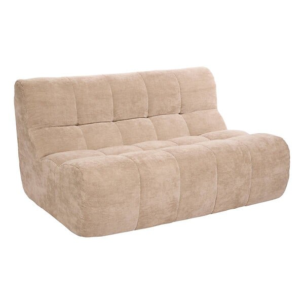 ATMOSPHERA - Canapé Miroa 2 Places 130x92x68 cm en Tissu Beige - large