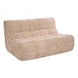 ATMOSPHERA - Canapé Miroa 2 Places 130x92x68 cm en Tissu Beige - vignette