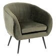 ATMOSPHERA - Fauteuil Solaro velours vert kaki - vignette